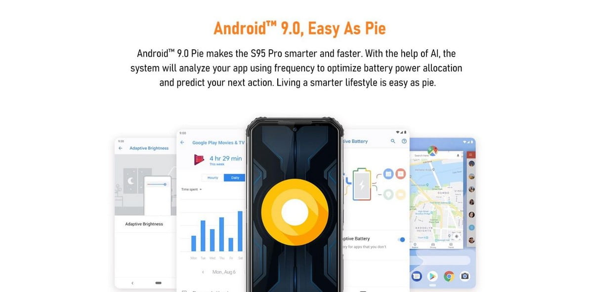 На Doogee S95 Pro установлен Android 9 